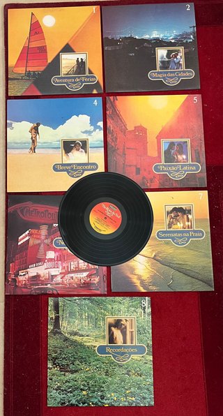 Caixa com 7 Discos Vinil Na Rota do Sol