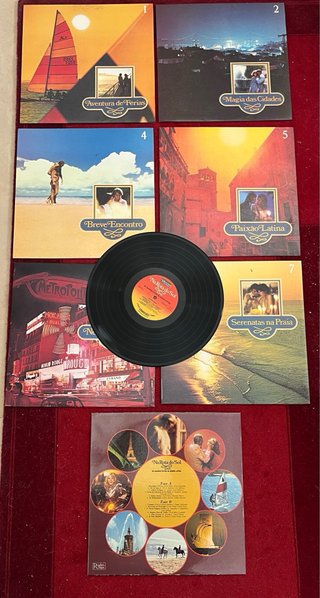 Caixa com 7 Discos Vinil Na Rota do Sol