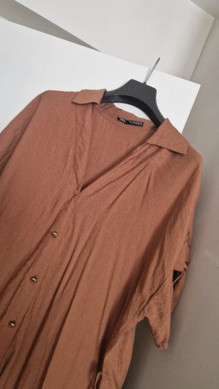 Vestido Zara Verano Talla Única Marrón
