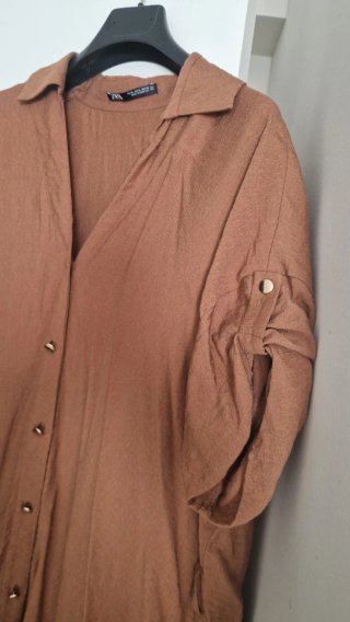 Vestido Zara Verano Talla Única Marrón