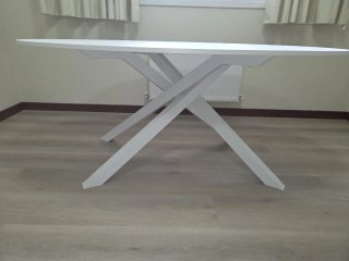 Mesa Comedor Ovalada Blanca 6 Puestos