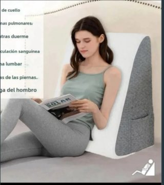 Almohada Antireflujo Gris y Blanca