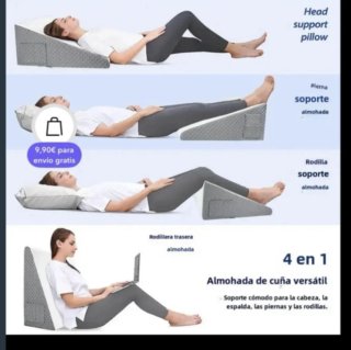 Almohada Antireflujo Gris y Blanca