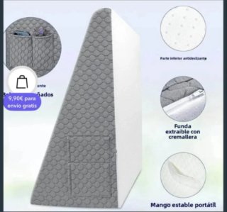 Almohada Antireflujo Gris y Blanca