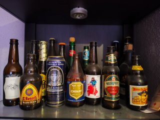 Bottiglie di birra vuote per collezionismo