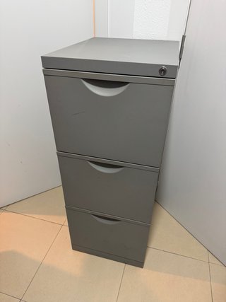 Archivador metálico 3 cajones gris