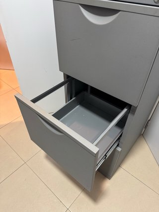 Archivador metálico 3 cajones gris