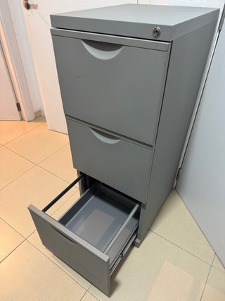 Archivador metálico 3 cajones gris