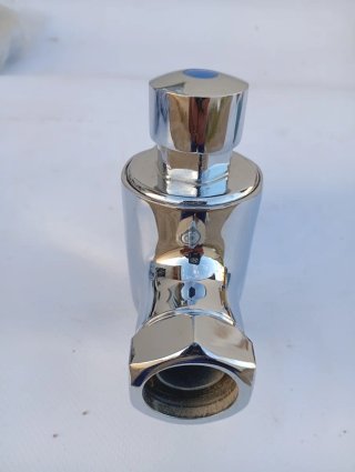 Fluxómetro cromado para baño