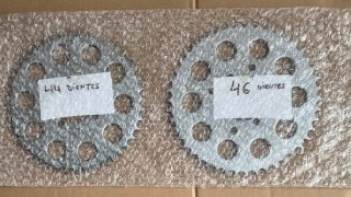 Piñones moto 44 y 46 dientes