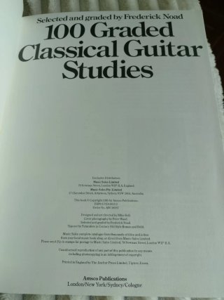 Partitura Guitarra Clásica 100 Graded Studies