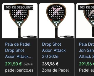 Pala Pádel Drop Shot Axion Attack 2.0