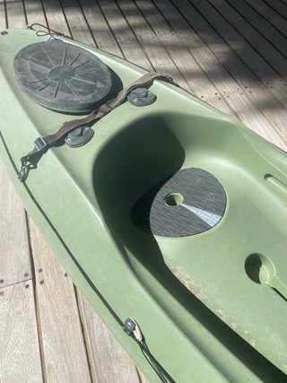 Kayak individual verde para pesca o paseo