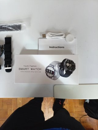 Smartwatch juvenil moda negro/plata