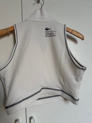 Top Lacoste sin mangas blanco