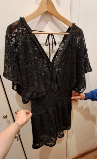 Vestito F**k nero pizzo