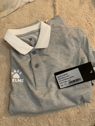 Polo Kelme Melange Light Gray Talla 170