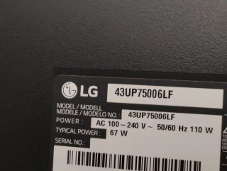 TV LG 43 para reparar