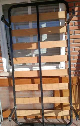 Base somier láminas madera y metal