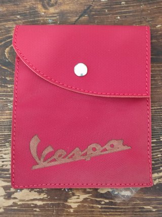 Portadocumenti Compatibile vespa Pelle Rosso
