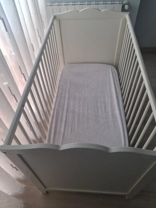Cuna blanca 60x120 borde biselado
