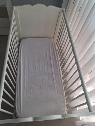 Cuna blanca 60x120 borde biselado