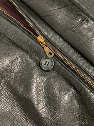 Cazadora parka cuero negra