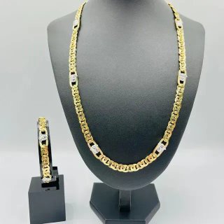 Pulsera Cartier Medusa Greca Bicolor 8MM 18K