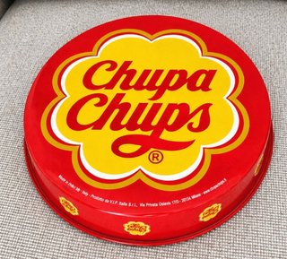 Vassoio Chupa Chups Vintage Rosso Giallo