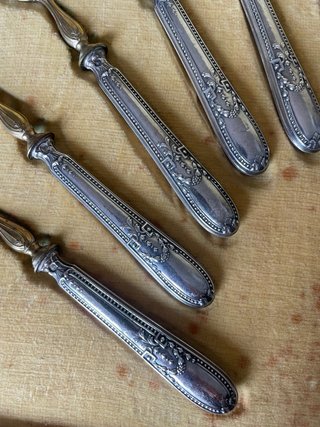 Estuche cubertería antigua