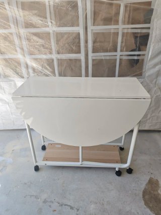 Mesa plegable cocina metal y madera