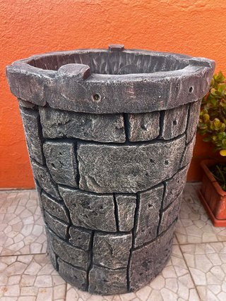 Vaso Artesanal Estilo Tronco Cimento