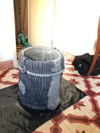 Vaso Artesanal Estilo Tronco Cimento