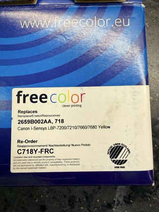 Tóner Canon Amarillo BCC718Y