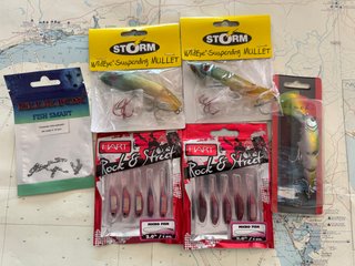 Lote Señuelos Pesca Storm, Hart, Blue Fox      108