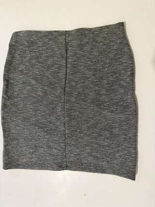 Falda Cruzada Mini Gris Bershka