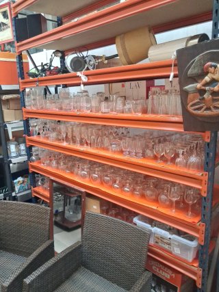 Lote de vasos de cristal variados
