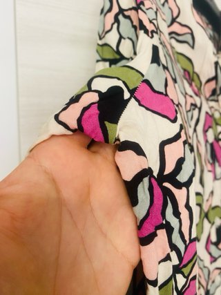 Camisa Larga Estampada Talla L