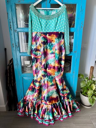 Traje de Flamenca Multicolor Talla 40-42
