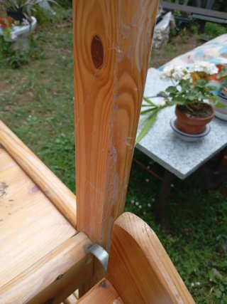 Tobogán infantil madera y blanco