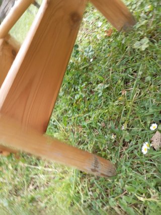 Tobogán infantil madera y blanco
