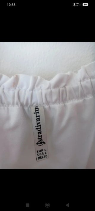 Vestido blanco Stradivarius
