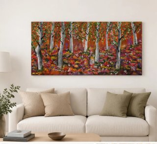 Cuadro Grande Pintado a Mano 50x100