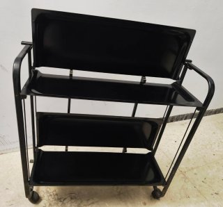 Camarera plegable metálica negra