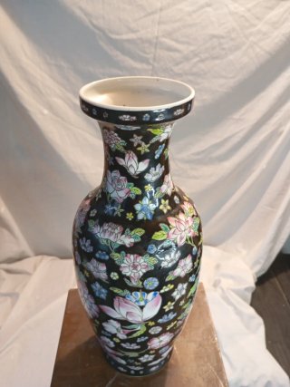 Vaso porcellana cina con marchio pitturato a mano