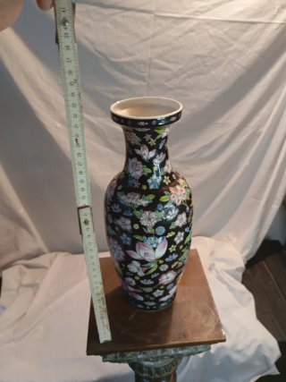 Vaso porcellana cina con marchio pitturato a mano