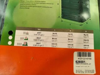 Compostador Thermo King 400L 74x74x84
