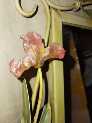 Espejo Forja hierro  Vintage Flores