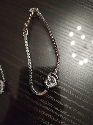 Conjunto Pandora Collar y Pulsera Corazón Plata