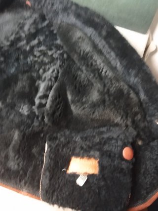 Abrigo de piel shearling mujer talla M perfecto.